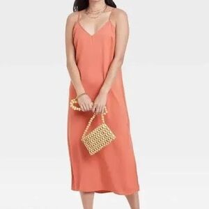 a new day Orange Midi Dress